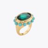 Anillo de cóctel ovalado pequeño