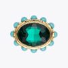 Anillo de cóctel ovalado pequeño