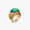 Anillo grande ovalado que cambia de color según el estado de ánimo Anillo grande ovalado que cambia de color según el estado de ánimo