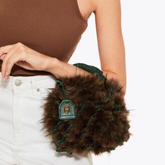 Bolso pequeño de macramé con cristales