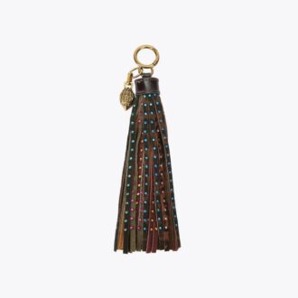 Colgante de cristal con borlas
