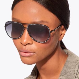 Gafas de sol aviador grandes Shoreditch Crystal