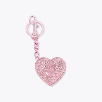 Llavero con cristal en forma de corazón