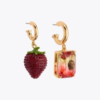 Pendientes de aro Pave Strawberry