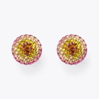 Pendientes de botón Pave Bubble