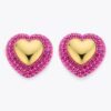 Pendientes de corazón con pavé