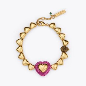 Pulsera con corazones de cuentas