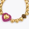 Pulsera con corazones de cuentas Pulsera con corazones de cuentas