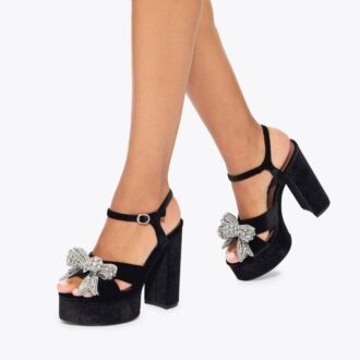 Sandalias con plataforma y lazo